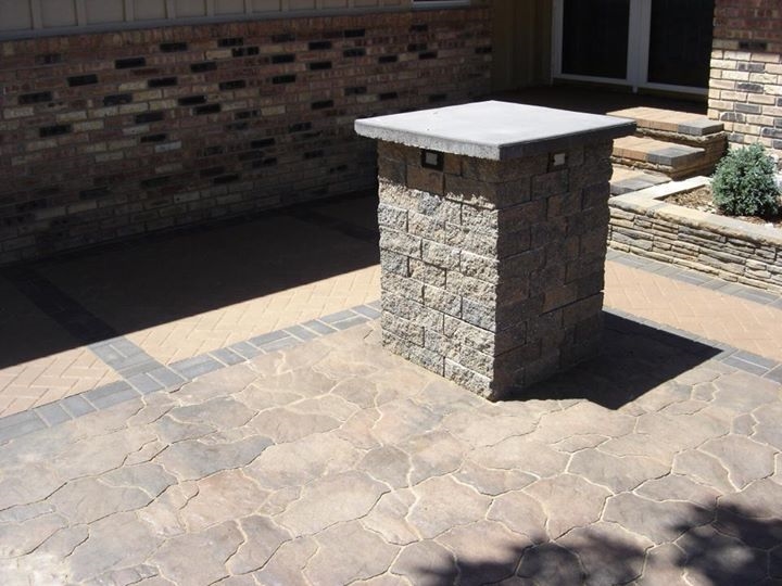 Lighted Landscape Post and Patio