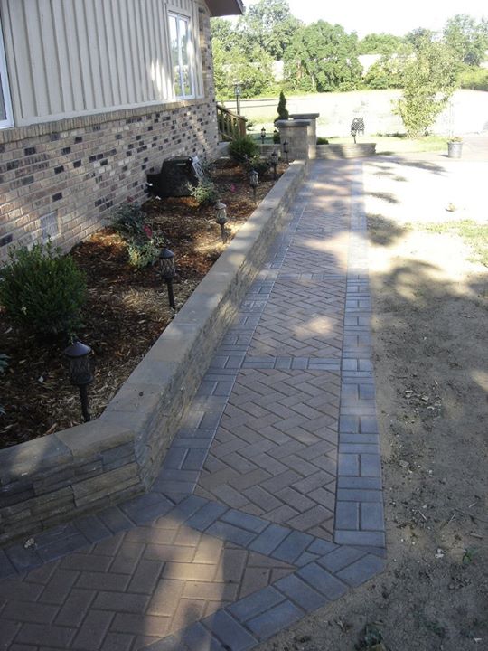 Brick Walkway and Retaining Wall