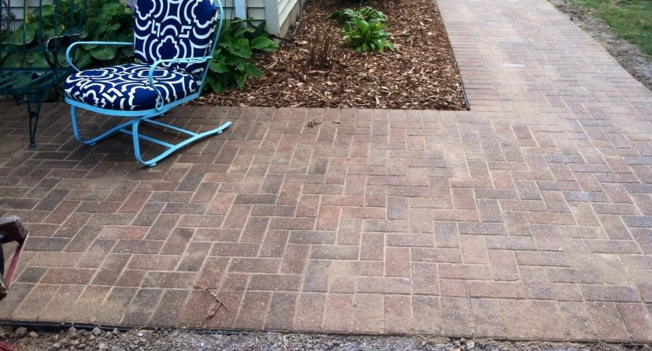 Herringbone Brick Walkway