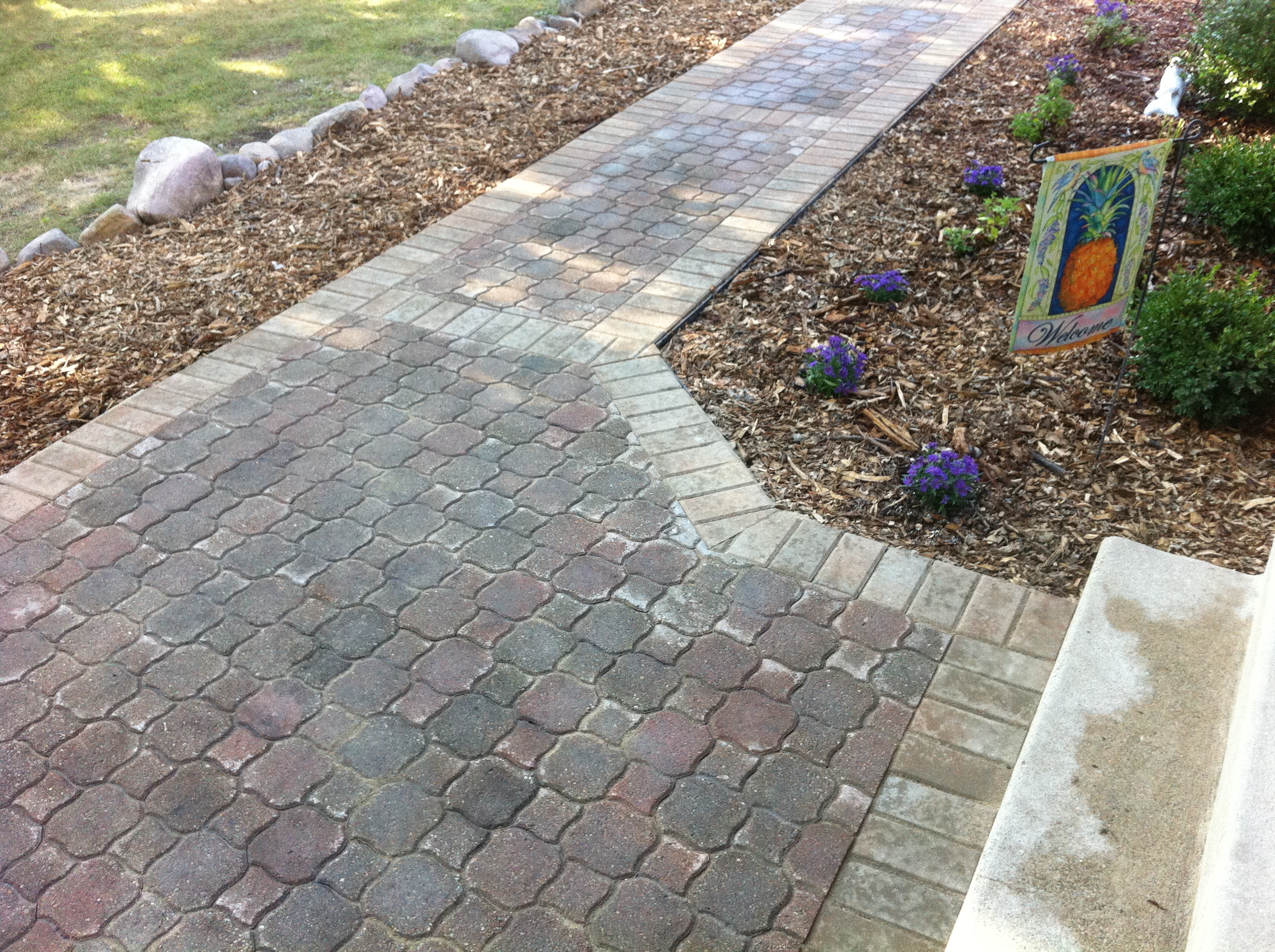 Paver Sidewalk Brick Border